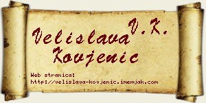 Velislava Kovjenić vizit kartica